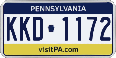 PA license plate KKD1172