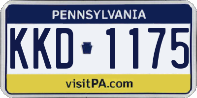 PA license plate KKD1175