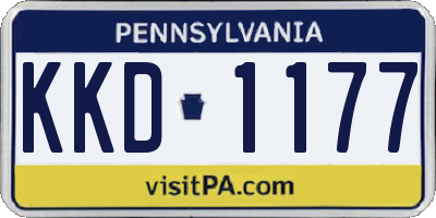 PA license plate KKD1177