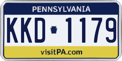 PA license plate KKD1179