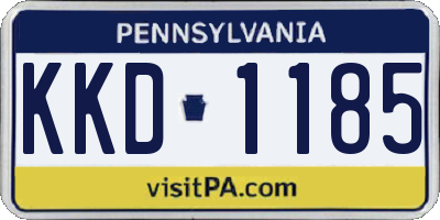 PA license plate KKD1185