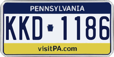 PA license plate KKD1186