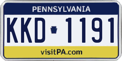 PA license plate KKD1191