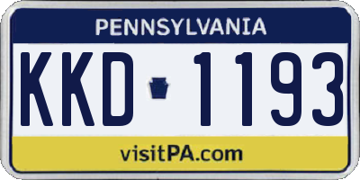 PA license plate KKD1193