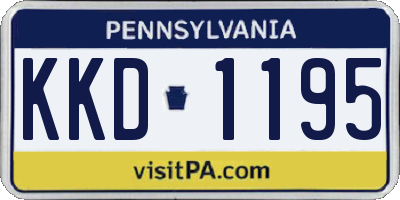 PA license plate KKD1195