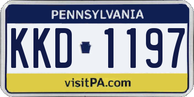 PA license plate KKD1197