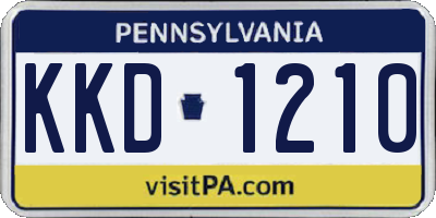 PA license plate KKD1210
