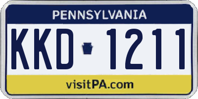 PA license plate KKD1211