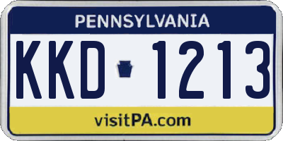 PA license plate KKD1213