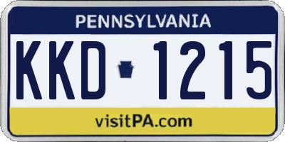 PA license plate KKD1215