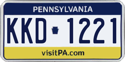 PA license plate KKD1221