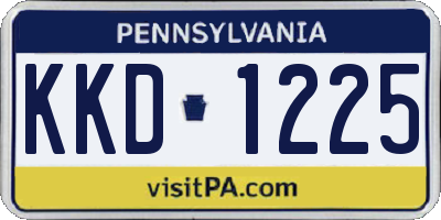 PA license plate KKD1225