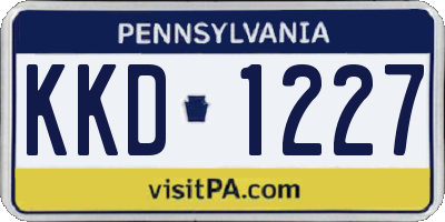 PA license plate KKD1227