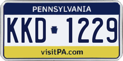 PA license plate KKD1229