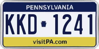 PA license plate KKD1241