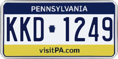 PA license plate KKD1249