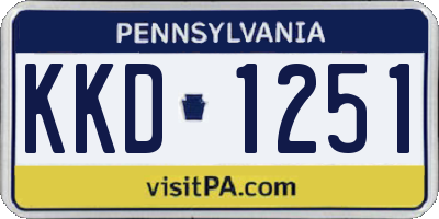 PA license plate KKD1251
