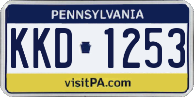 PA license plate KKD1253
