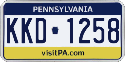 PA license plate KKD1258