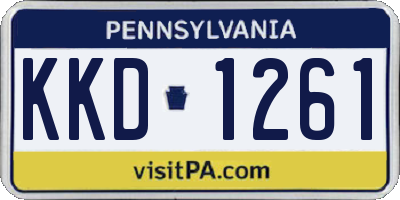 PA license plate KKD1261