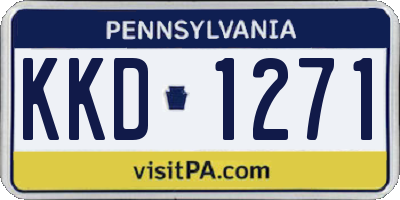 PA license plate KKD1271