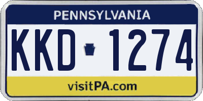 PA license plate KKD1274