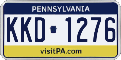 PA license plate KKD1276