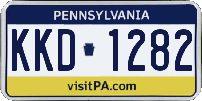 PA license plate KKD1282