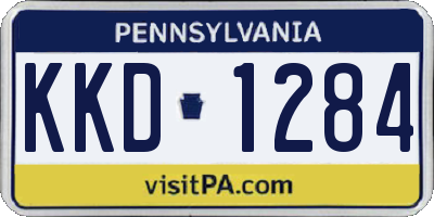PA license plate KKD1284