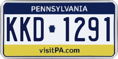 PA license plate KKD1291