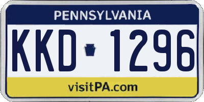 PA license plate KKD1296