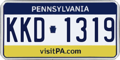 PA license plate KKD1319