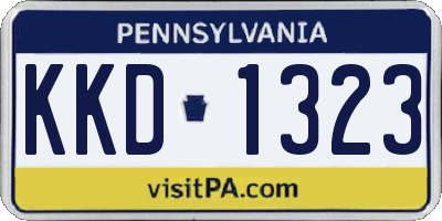 PA license plate KKD1323