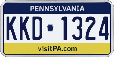 PA license plate KKD1324
