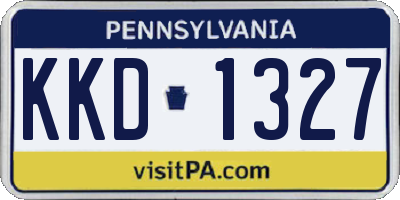 PA license plate KKD1327