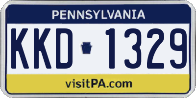 PA license plate KKD1329