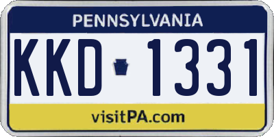 PA license plate KKD1331