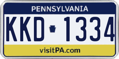 PA license plate KKD1334