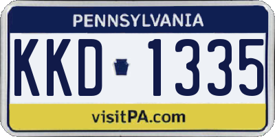 PA license plate KKD1335