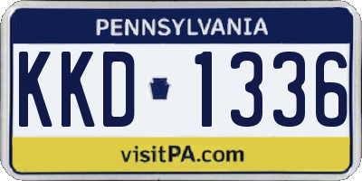 PA license plate KKD1336