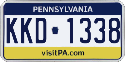 PA license plate KKD1338