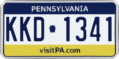 PA license plate KKD1341