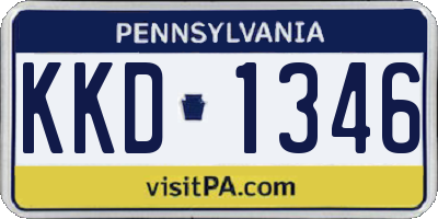 PA license plate KKD1346
