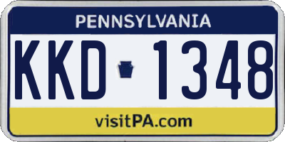 PA license plate KKD1348
