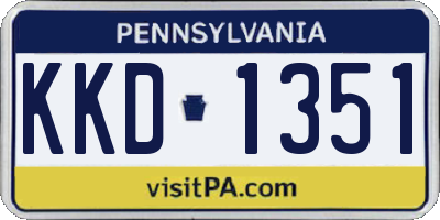 PA license plate KKD1351