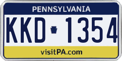 PA license plate KKD1354