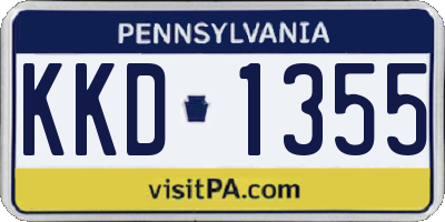 PA license plate KKD1355