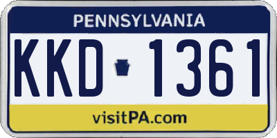 PA license plate KKD1361