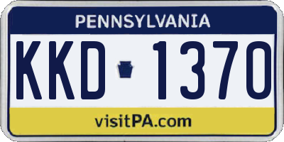 PA license plate KKD1370