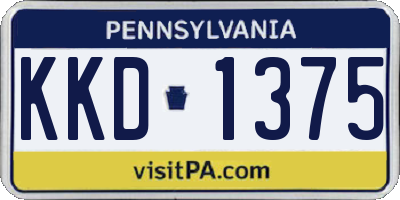 PA license plate KKD1375